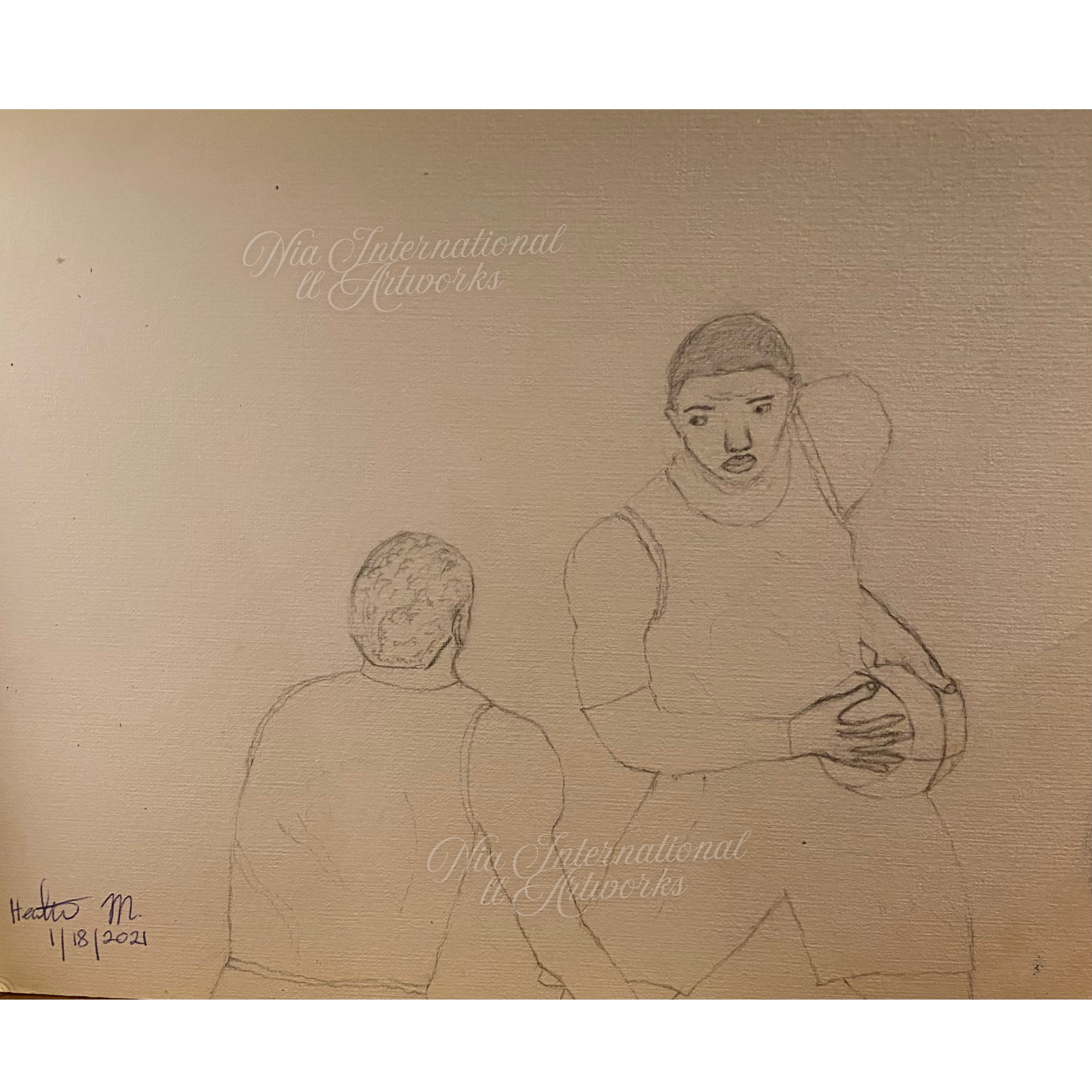 Basketball Sketch Art