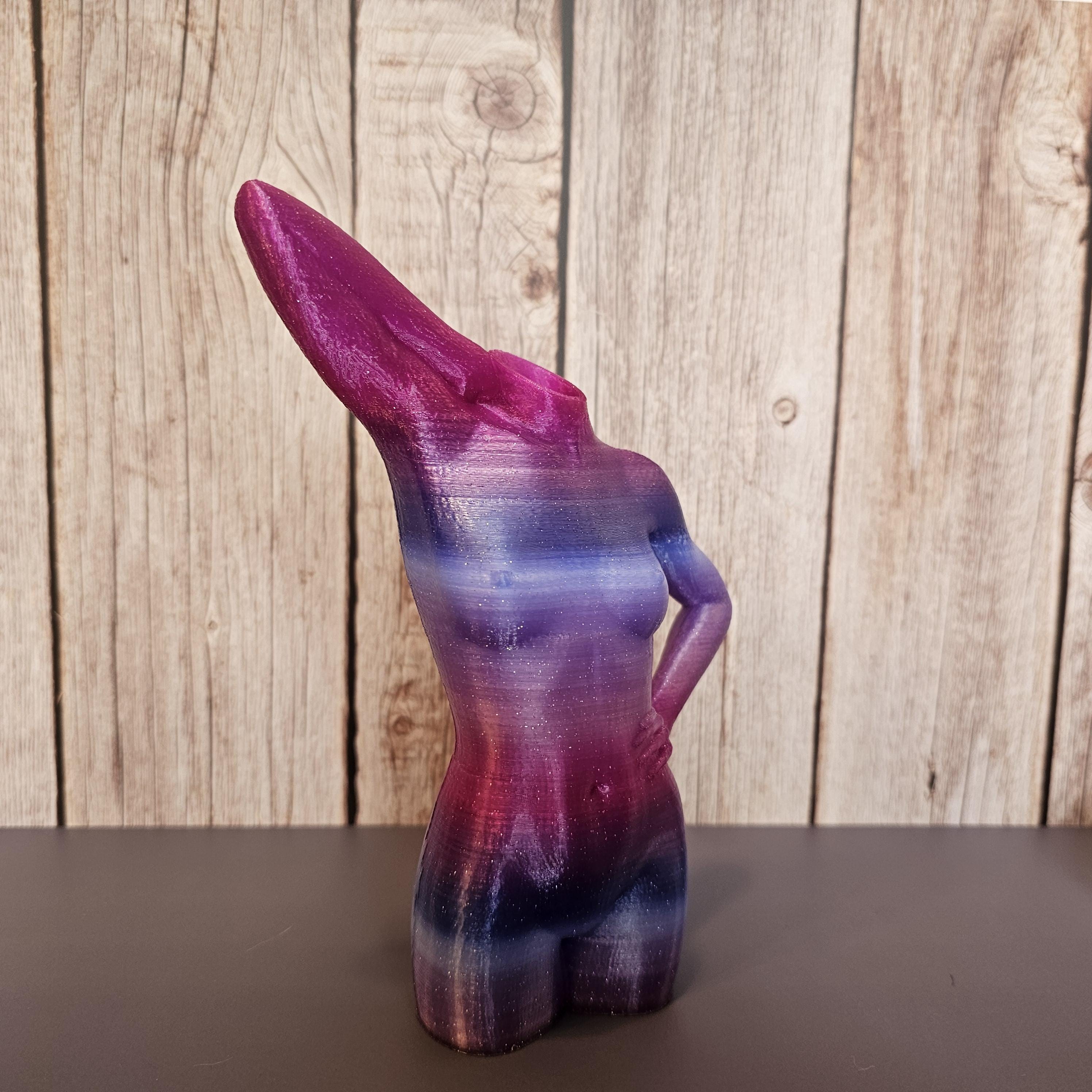 California Twilight Nova: Unique 3D Printed Goddess Vase - Modern Sculpture Home Decor Art