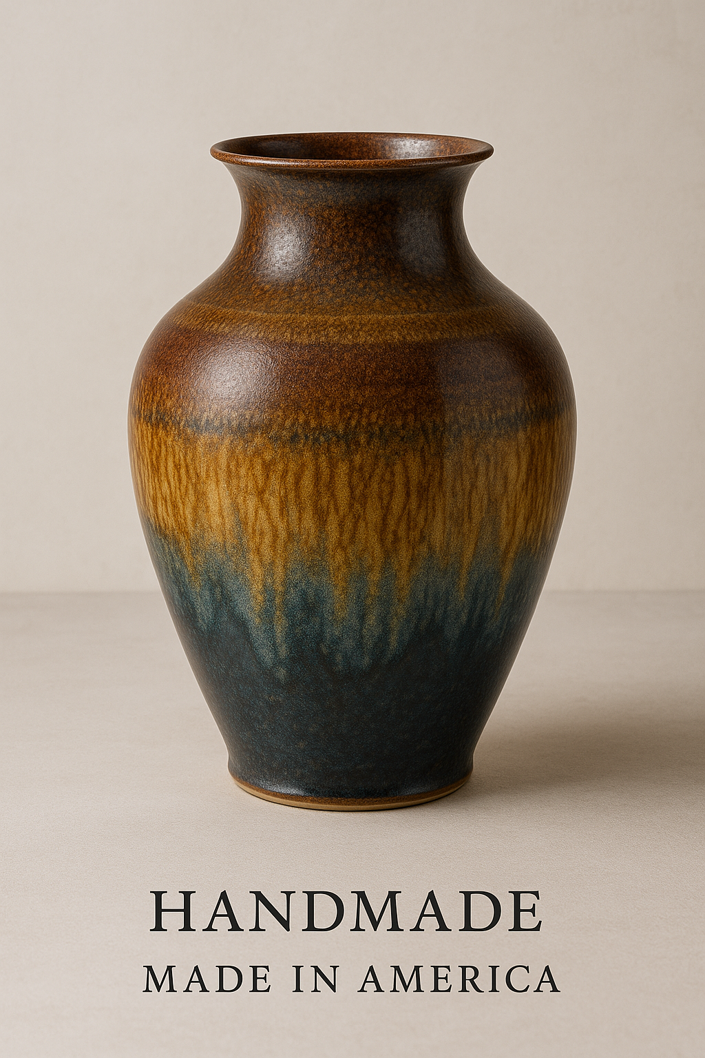 Heritage Glaze – Handmade Ceramic Vase (Made in USA)