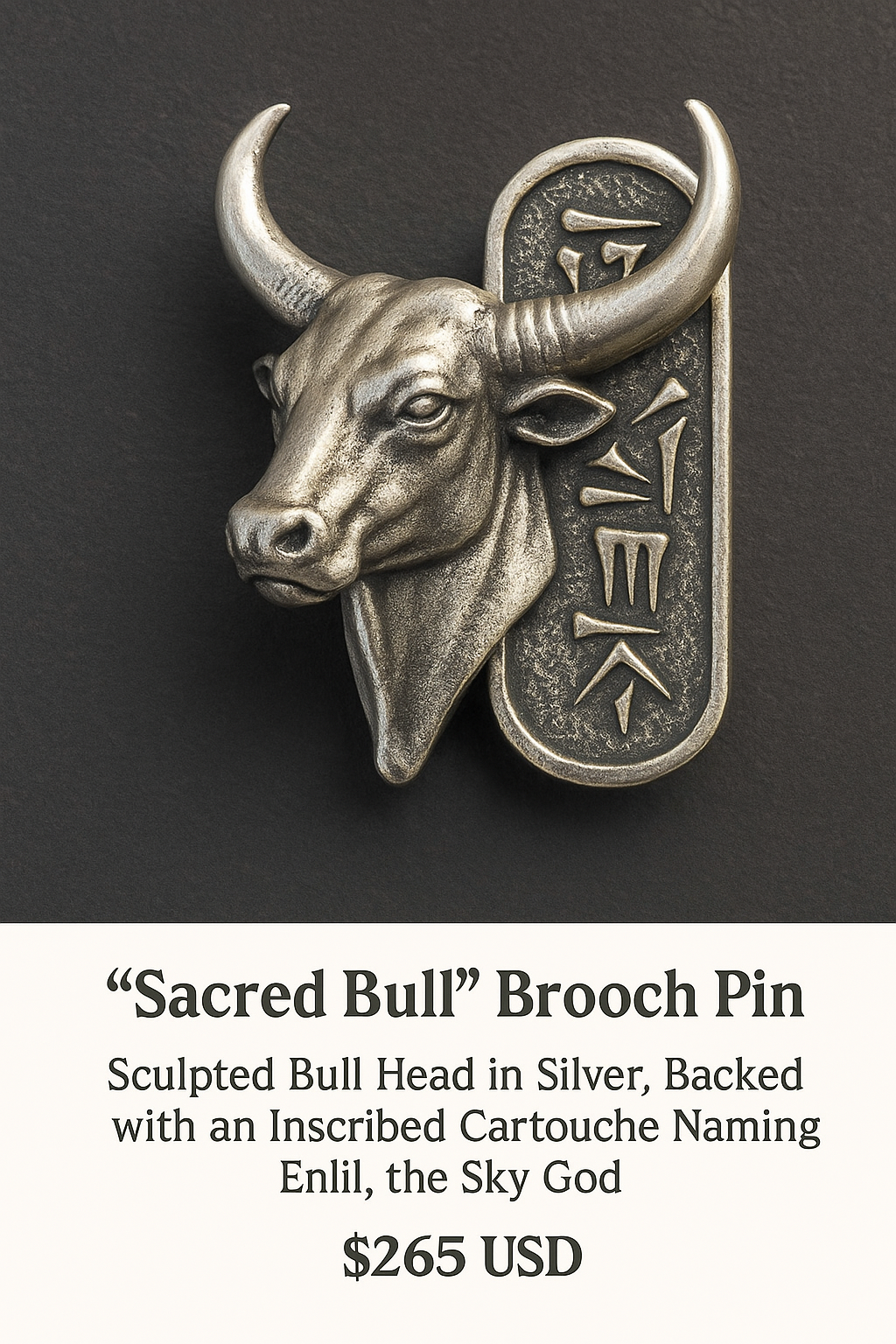 “Sacred Bull” Brooch Pin