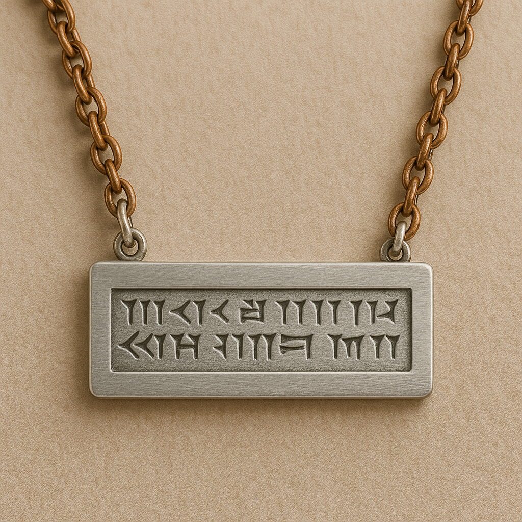 Cuneiform Nameplate Necklace