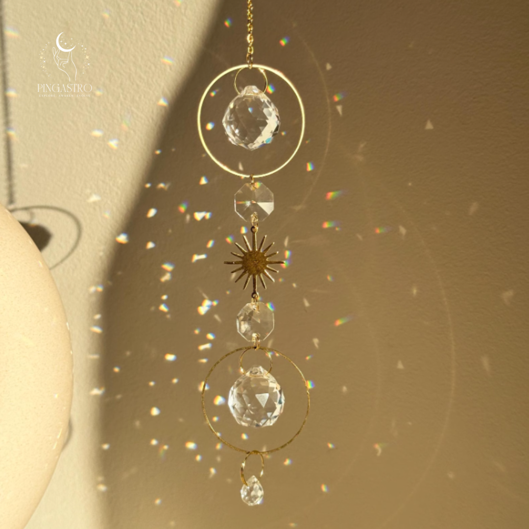Sun & Moon Crystal Dreamcatcher – A Portal to Positive Energy