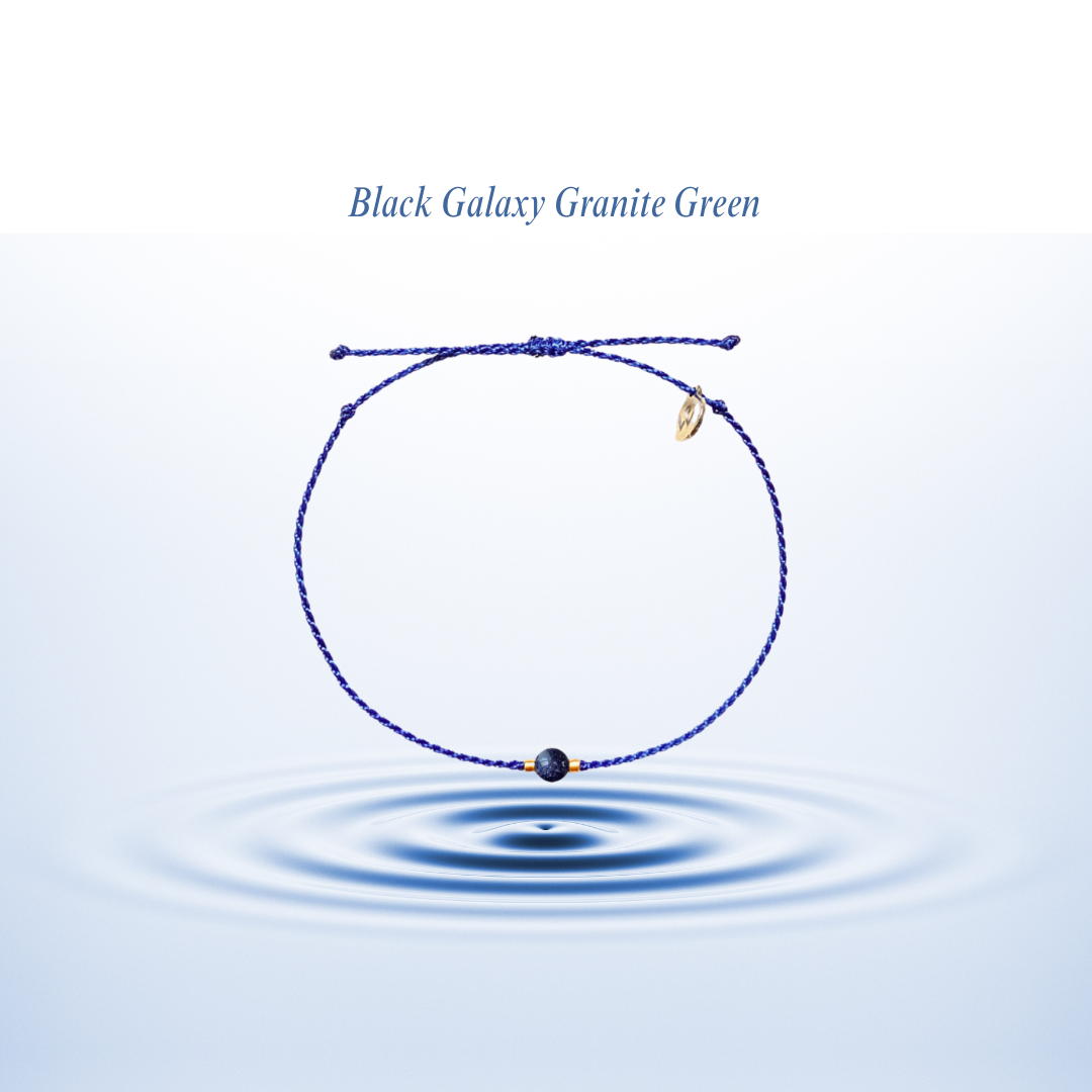 Black Galaxy Granite Green Bracelet – A Spiritual Shield & Prosperity Magnet