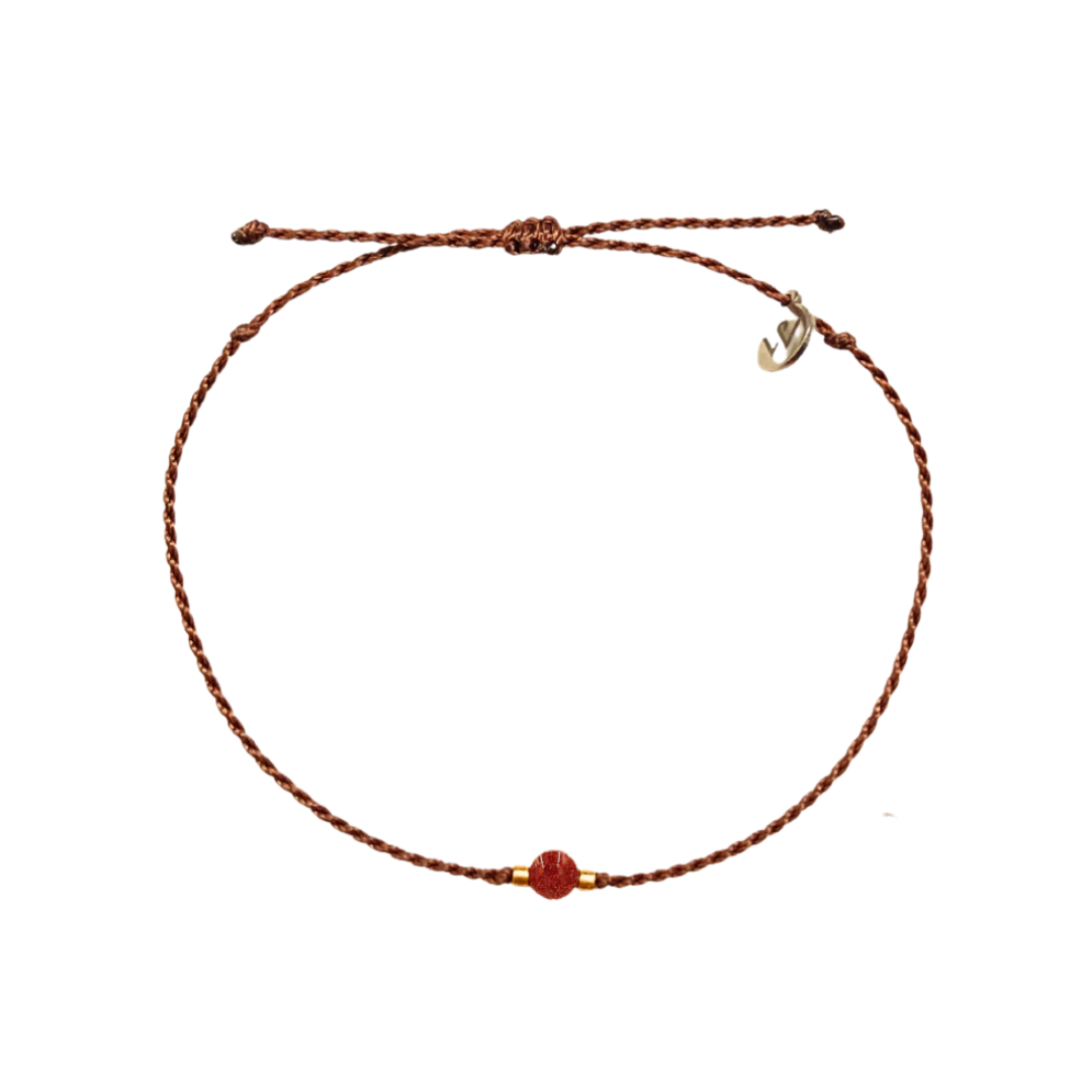 Single Brown Goldstone Bracelet – The Stone of Ambition & Positivity 