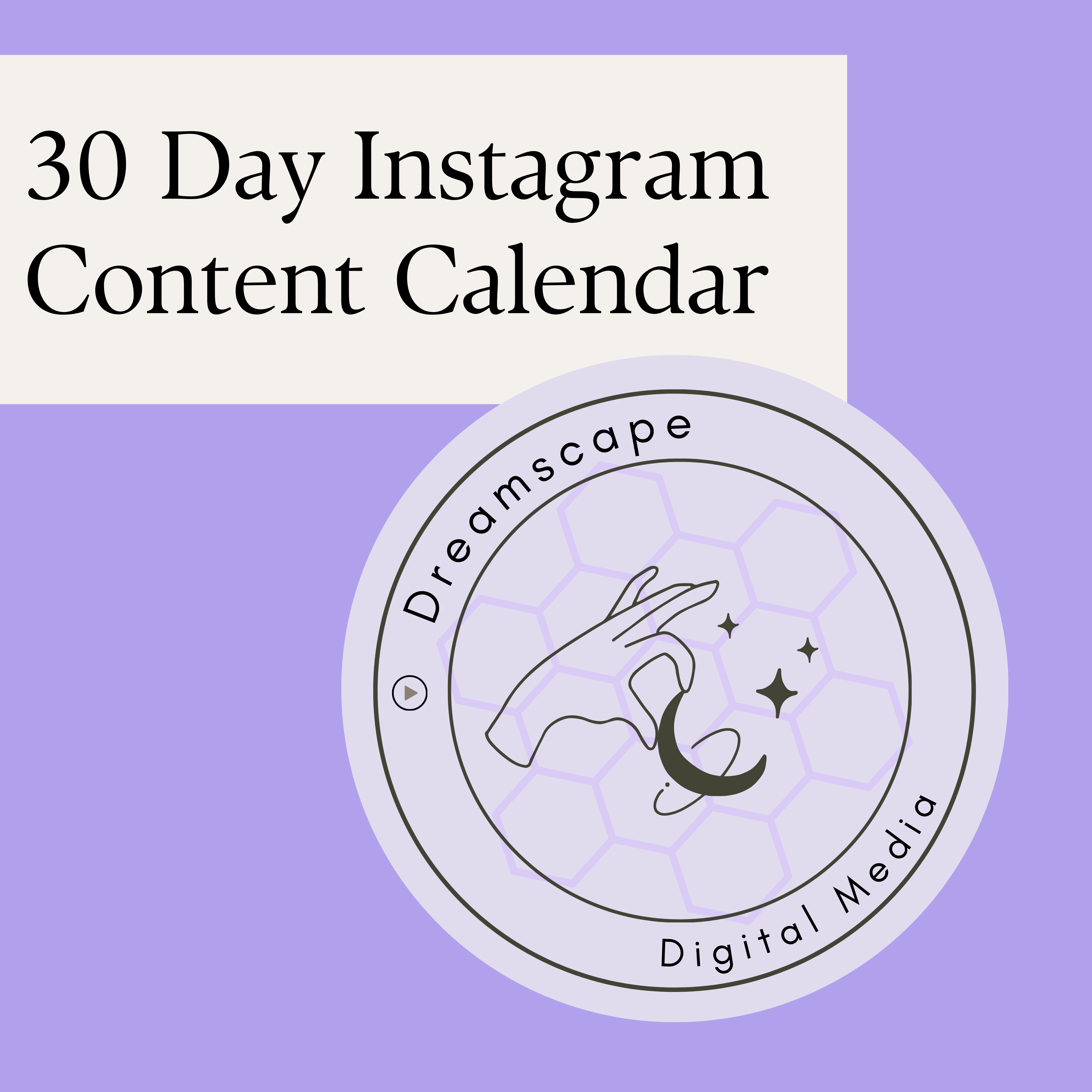 30 Day Instagram Content Calendar