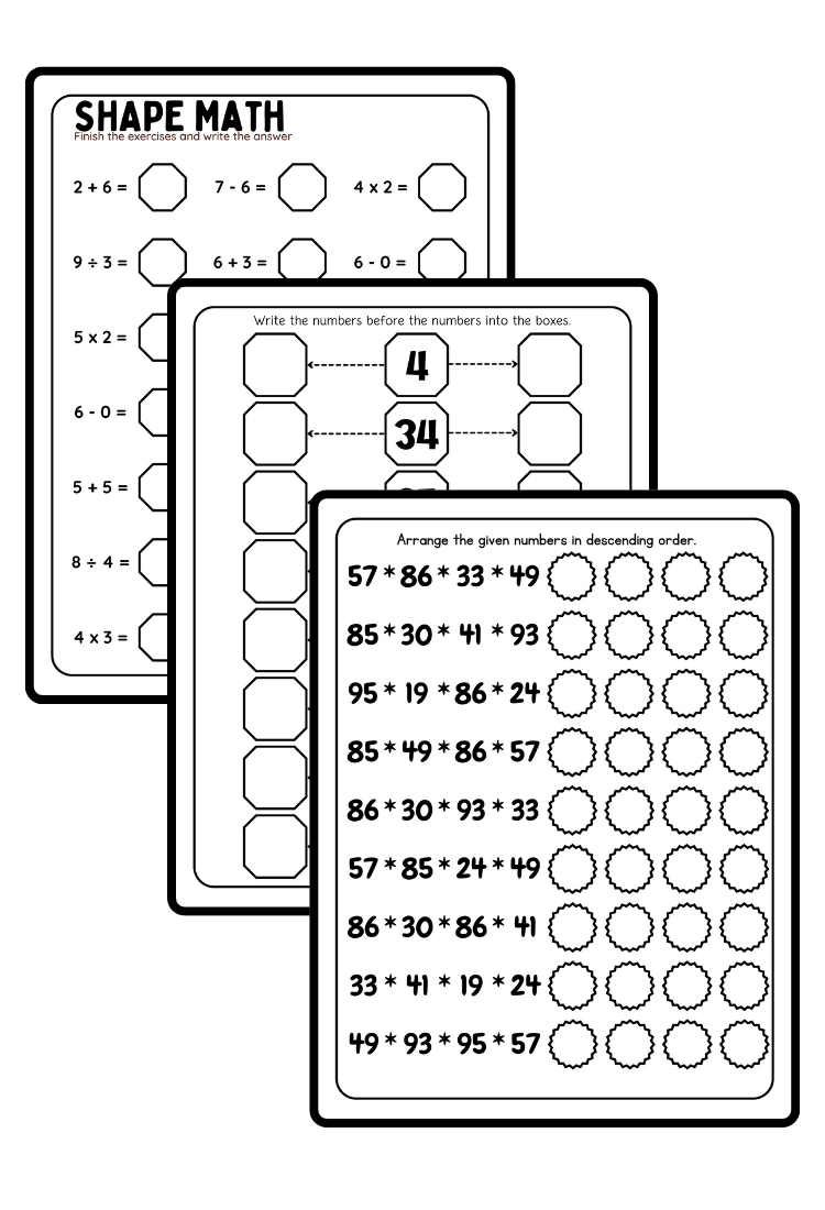 Math Exercise Sheets