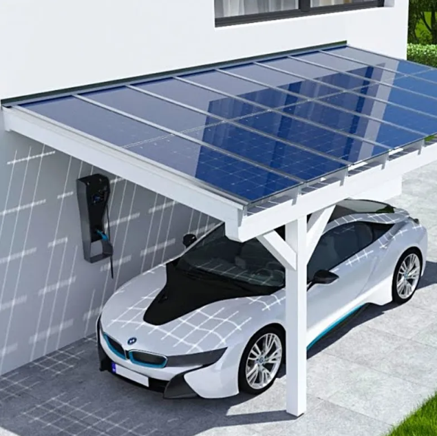 ENKELT CARPORT MED SOLENERGI