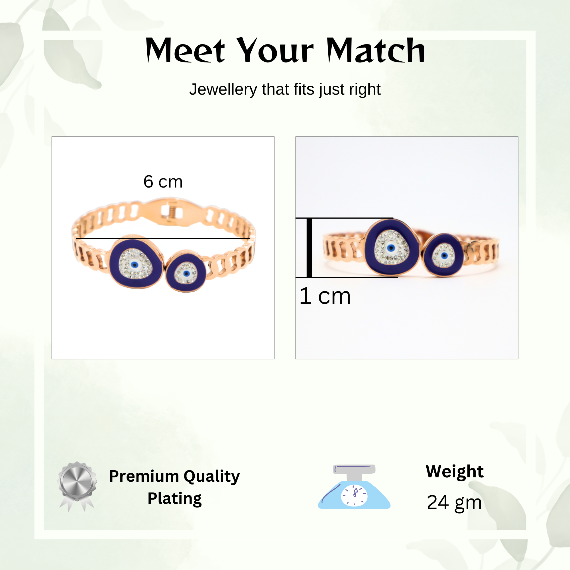 Anti-Tarnish Evil Eye Bracelet for Women & Girls