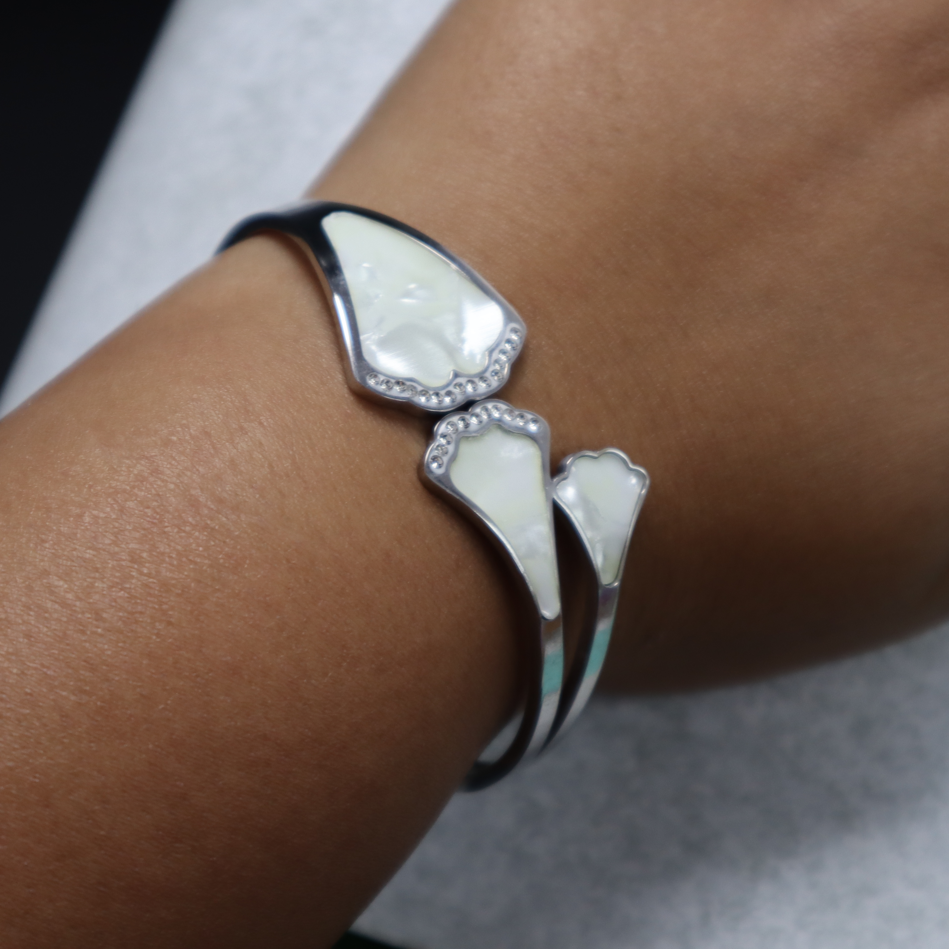 Modern Silver Cuff Bracelet for Women & Girls - Adjustable, Anti-Tarnish Fashion Bangle