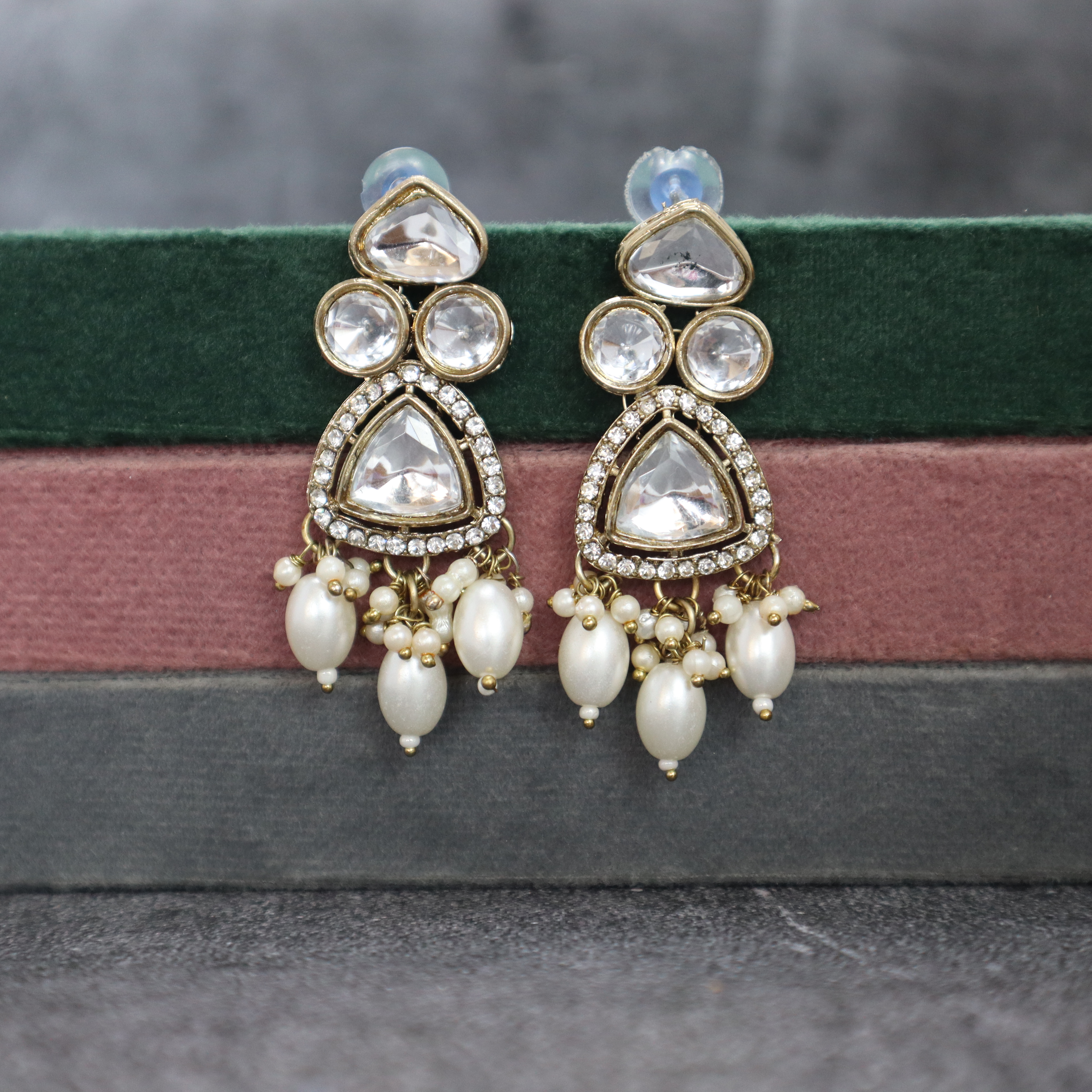 Kundan Pearl Necklace Set with Earrings - Premium Gold Finish Jewelry for Women