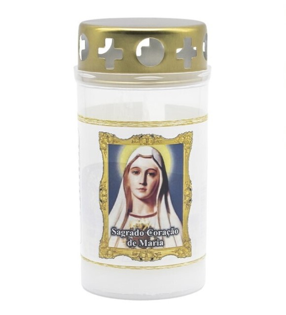 Bougie dédiée au Sacré-Cœur de Marie