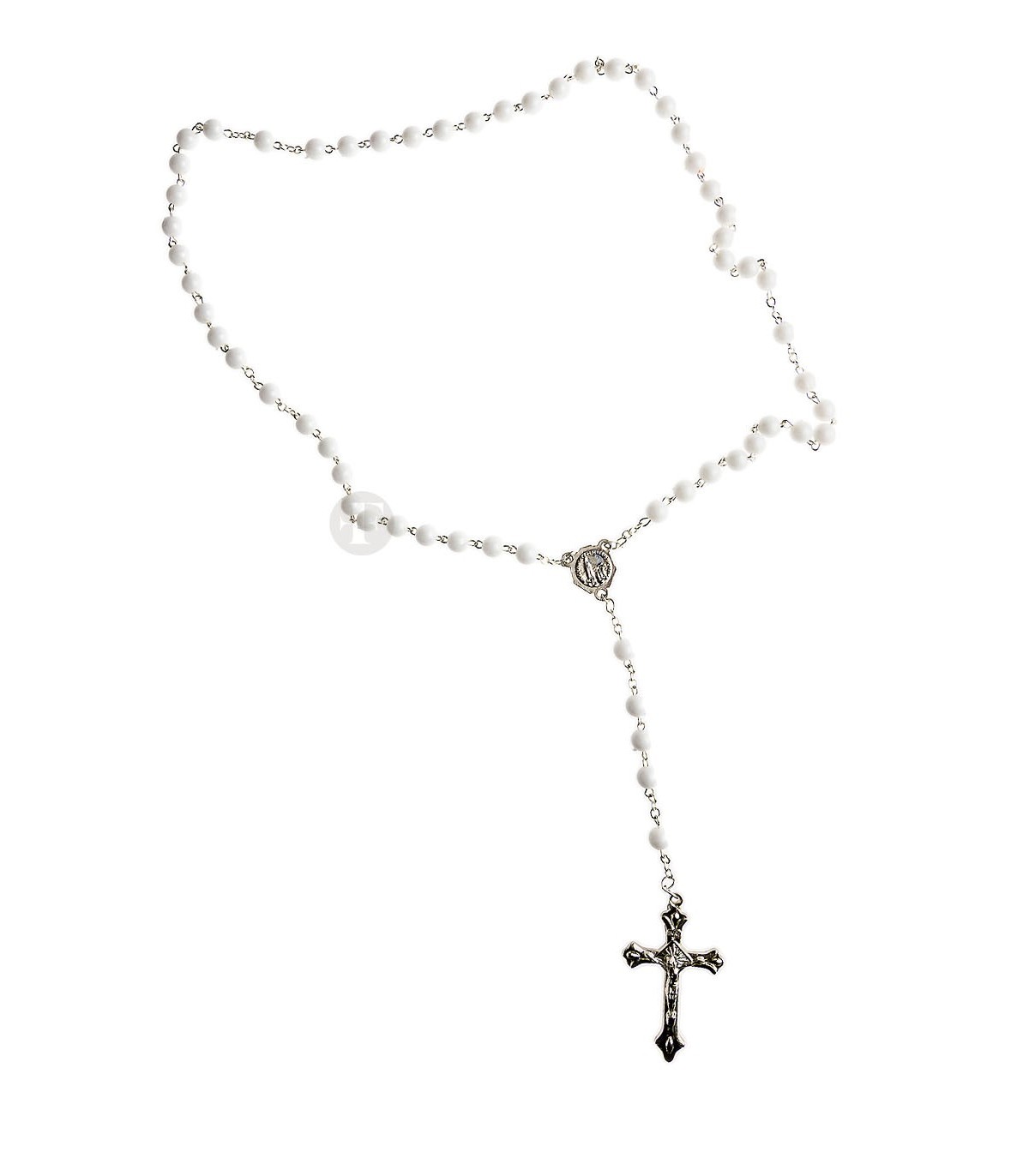 Chapelet en perles blanches 6mm
