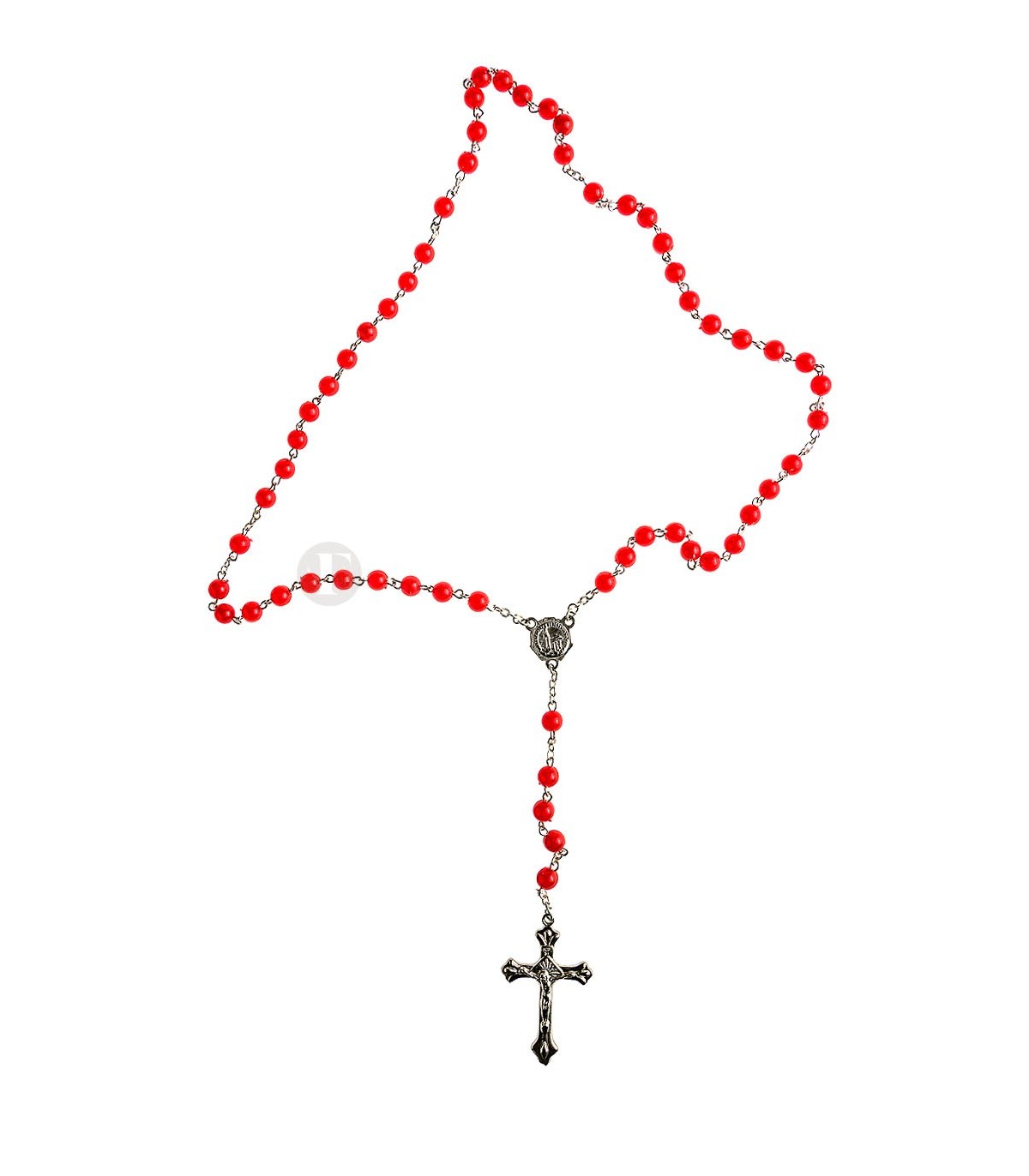 Chapelet en perles rouges 6mm