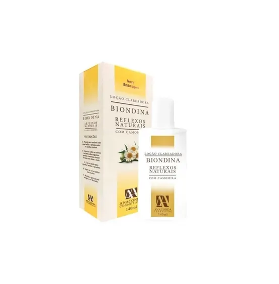 Biondina Plus Loção Clareadora com Camomila Pump 140ml