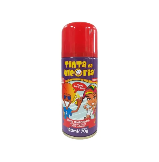 Tinta da Alegria Spray Cor Vermelho 150ml