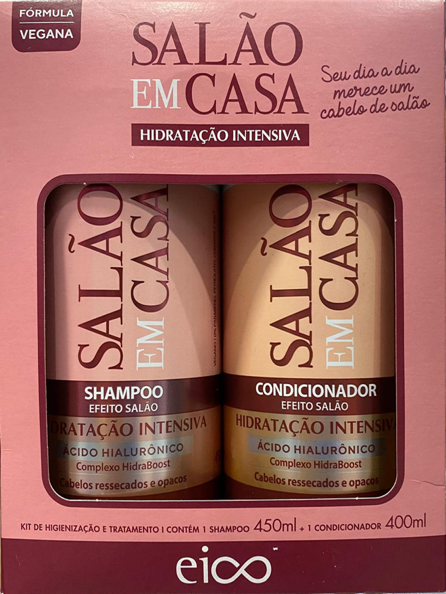 Kit Salão em Casa Eico Shampoo 450 ml  e Condicionador 400 ml