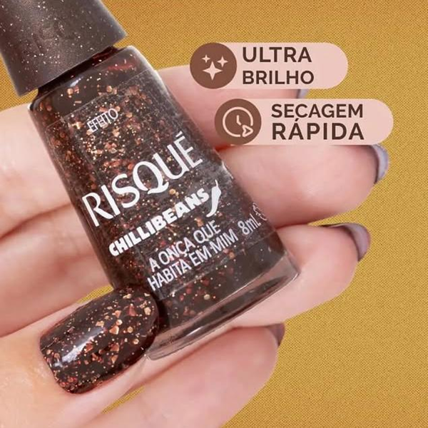 Esmalte Risqué  Chilibeans A ONÇA QUE HABITA EM MIM 8 ml