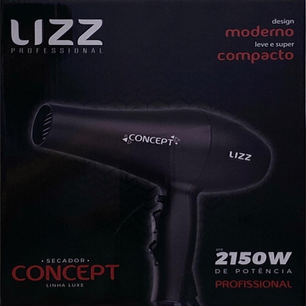 Secador de Cabelo Lizz Concept Cinza 127V (2150W) 
