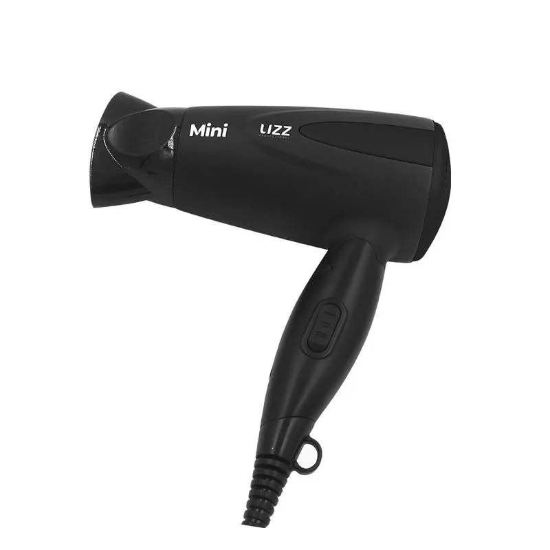 Secador de cabelo Lizz Mini Preto com Kit Viagem  Bivolt (1200W)