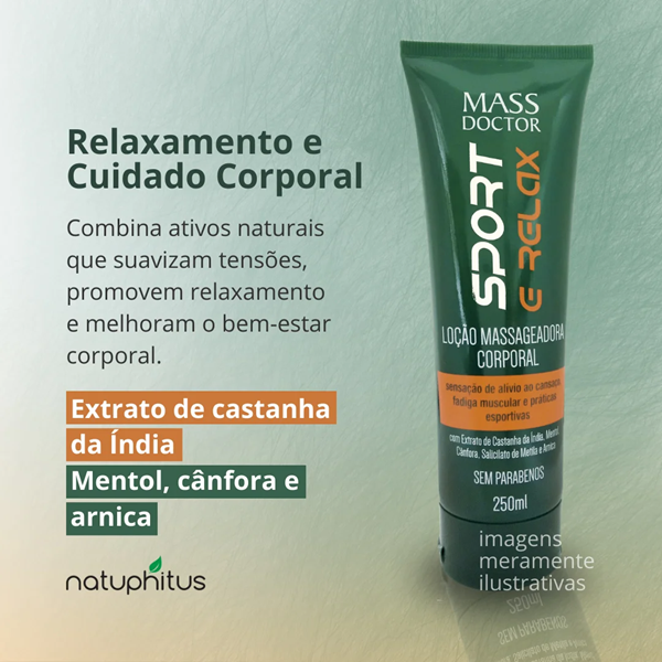 Loção Massageadora Corporal Mass Doctor 250ml