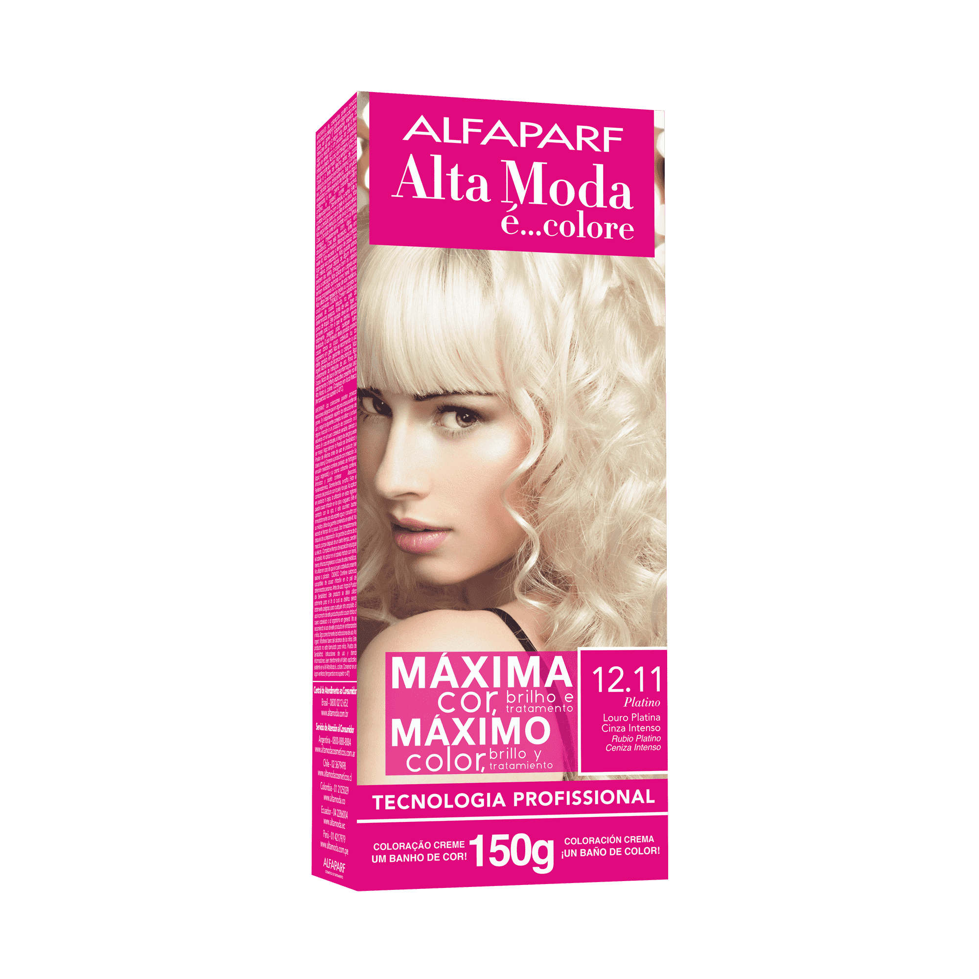 Coloração Alfaparf Alta Moda 2.11 -Louro Platina Cinza Intenso