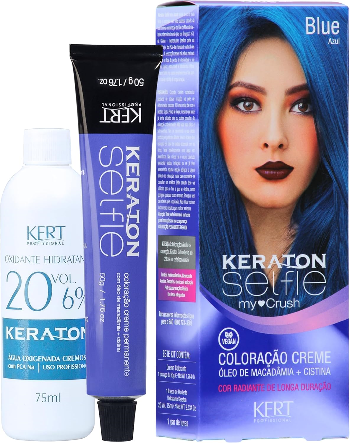 Coloração Keraton Selfie My Crush Blue 50g