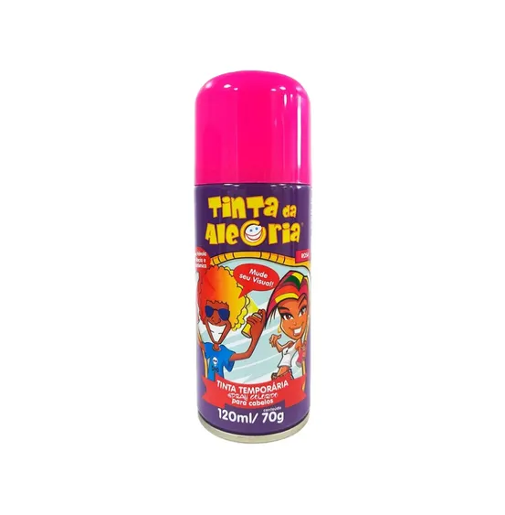 Tinta da Alegria Spray Cor Rosa 150ml
