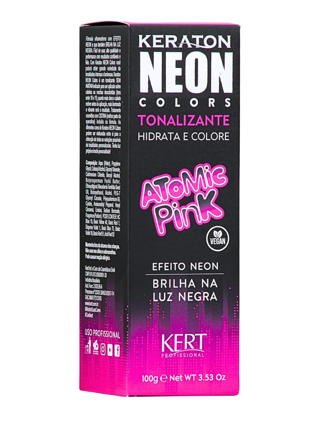 Keraton Tonalizante Neon Colors Atomic Pink 100g