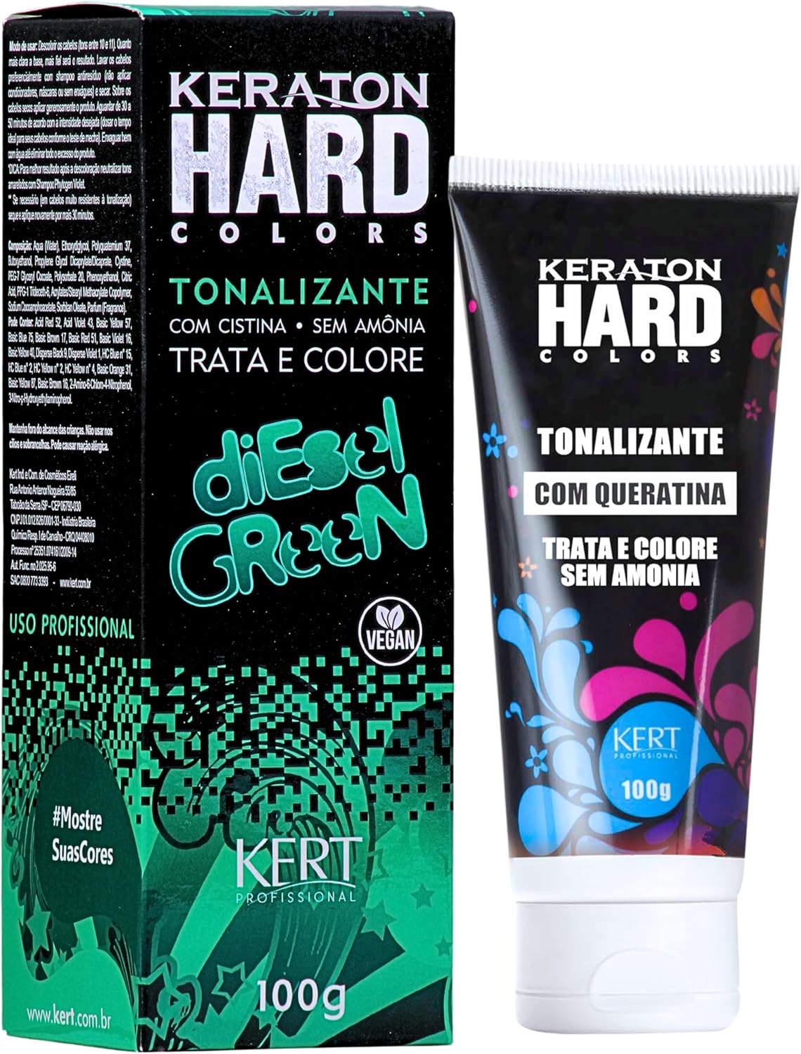 Keraton Tonalizante Hard Colors Diesel Green 100g
