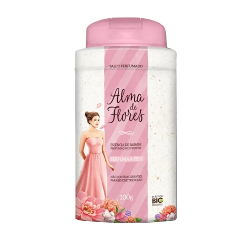 Talco Perfumado Alma de Flores Baunilha 100g