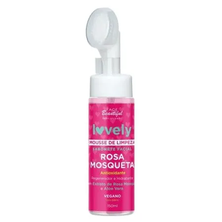 Mousse de Limpeza Facial Rosa Mosqueta Lovely 150ml
