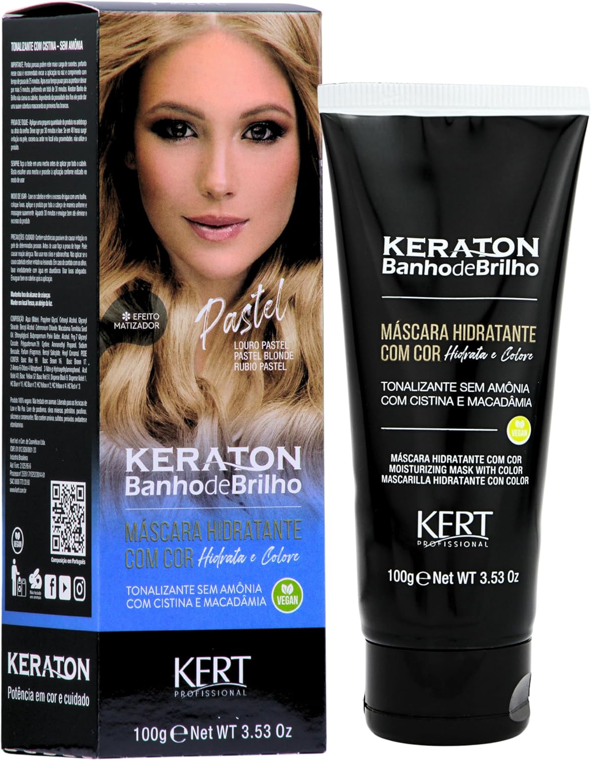Keraton Banho de Brilho Louro Pastel 100g