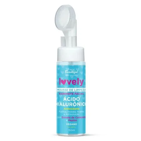 Mousse de Limpeza Facial Ácido Hialurônico Lovely 150ml