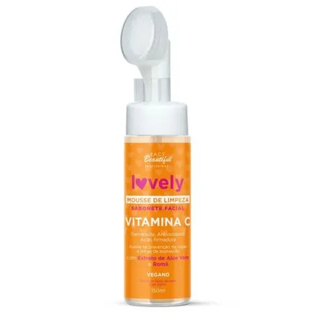 Mousse de Limpeza Facial Vitamina C Lovely 150ml