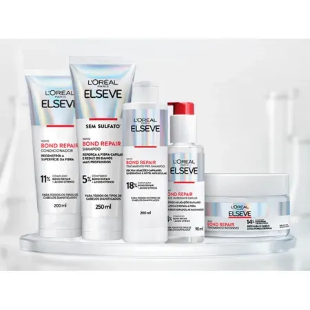 Kit Elseve Bond Repair - Pré Shampoo + Shampoo + Condicionador + Leave in + Máscara 