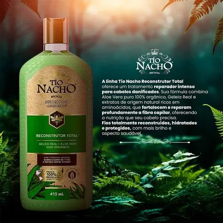 Shampoo Tío Nacho Reconstrutor Total 415ml