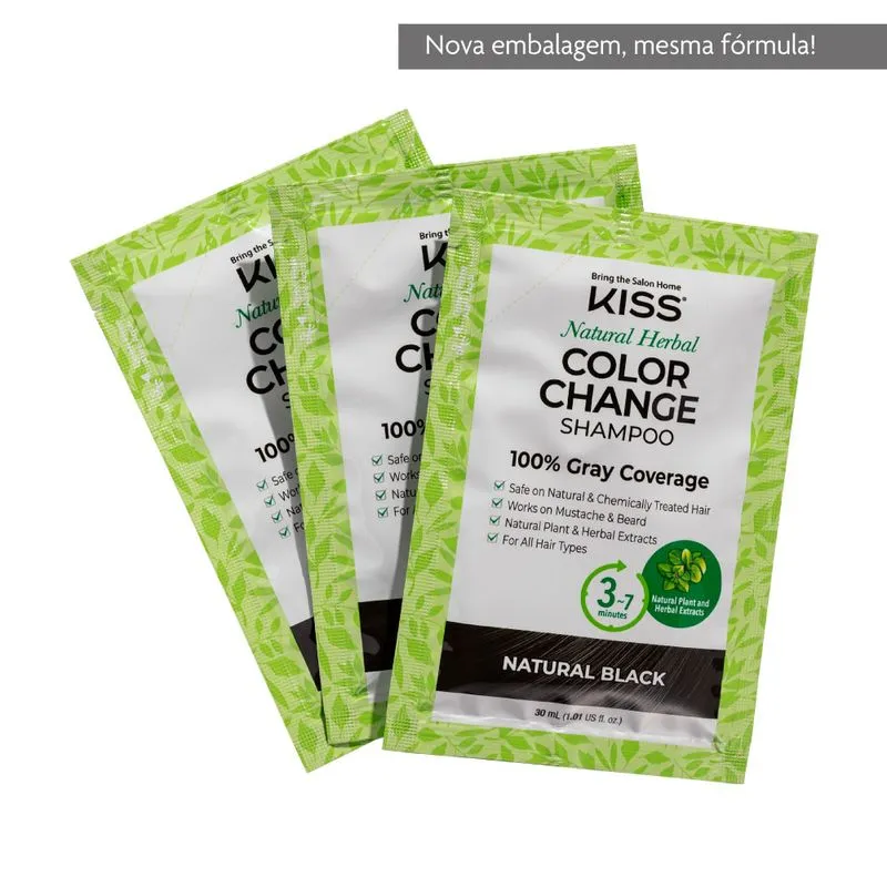 Shampoo Tonalizante Color Change Preto - Kiss New York
