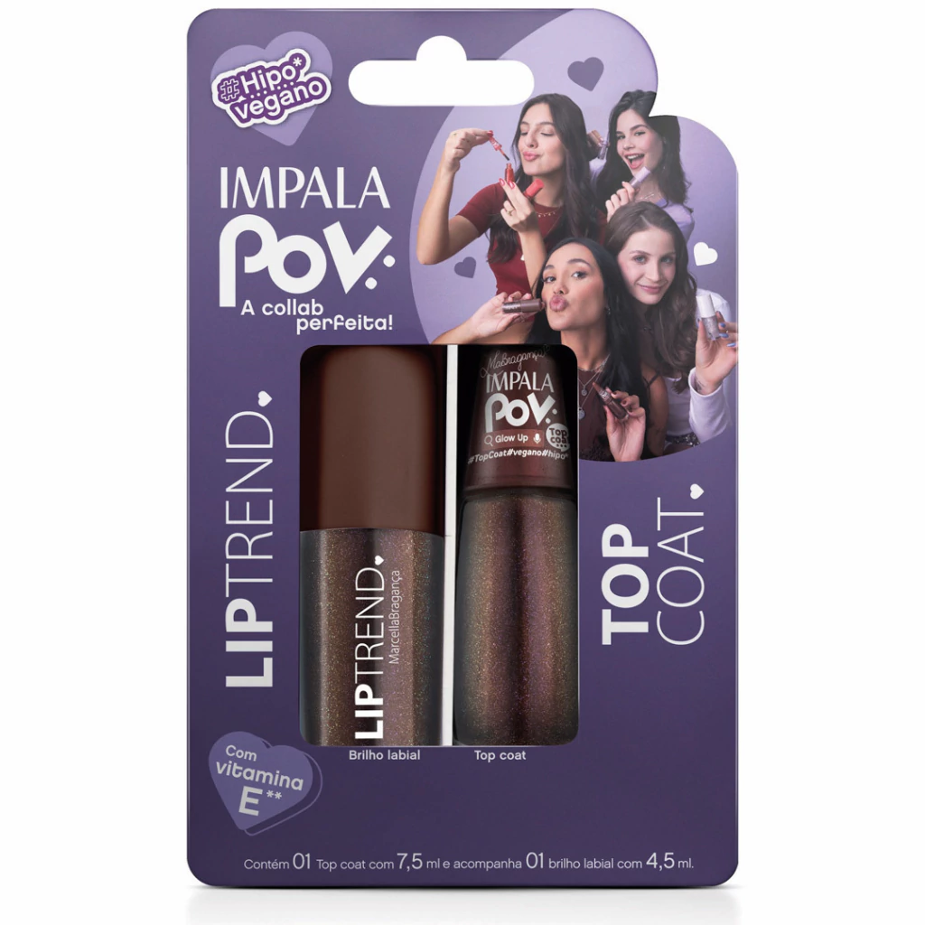 Kit Impala Coleção Pov Antonela Esmalte Zerei a Trend + LipTrend