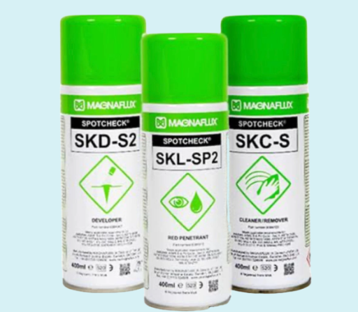 Chemical Penetrant Testing (Liquid Penetrant Inspection - LPI) MAGNAFLUX Spotcheck SKD-S2, SKL-SP2, SKC-S Set