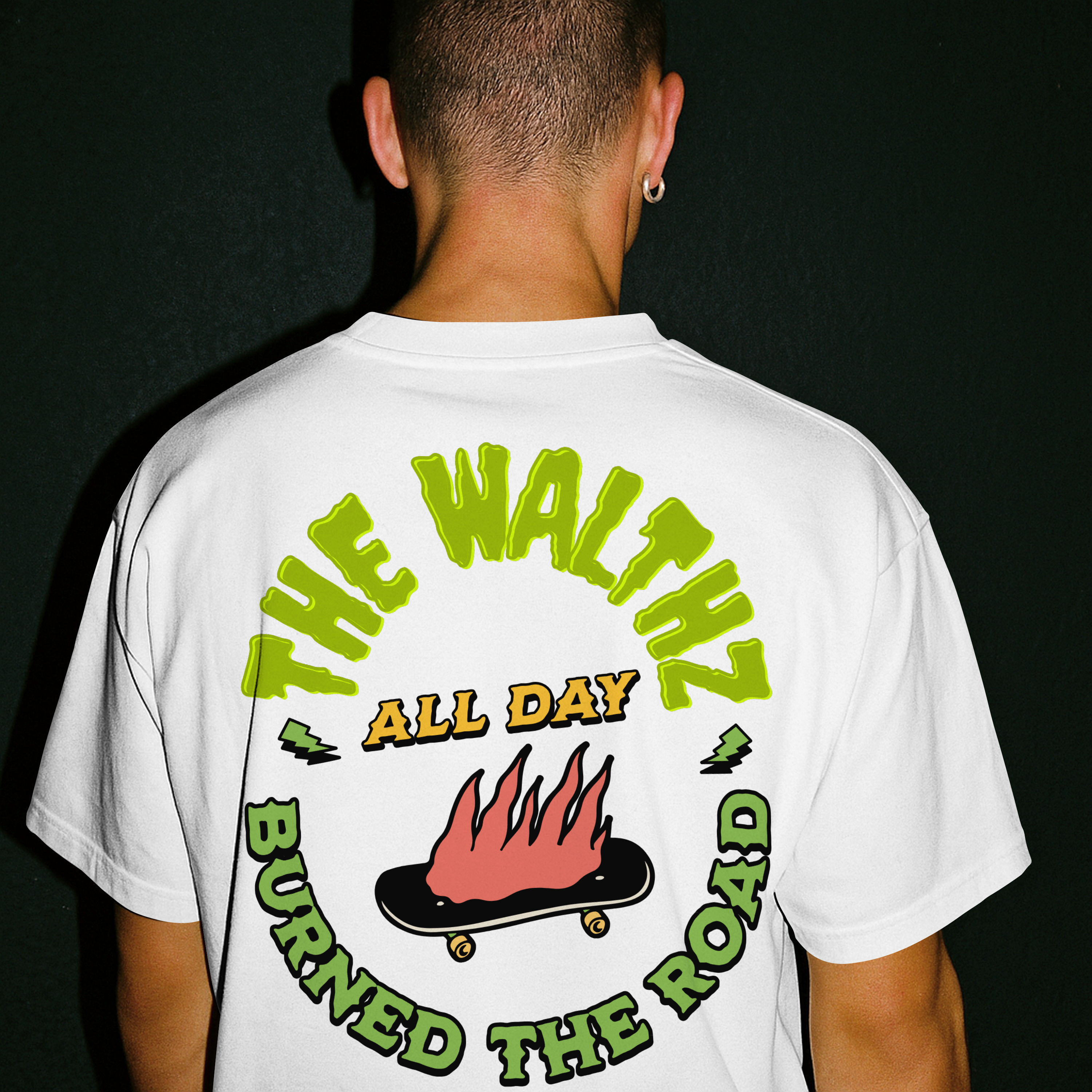 CAMISETA BURNED THE ROAD MINIMALISTA