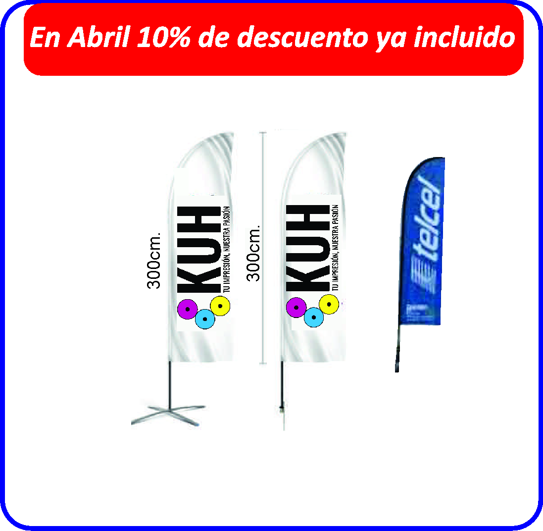 Bandera de hoja  3 metros