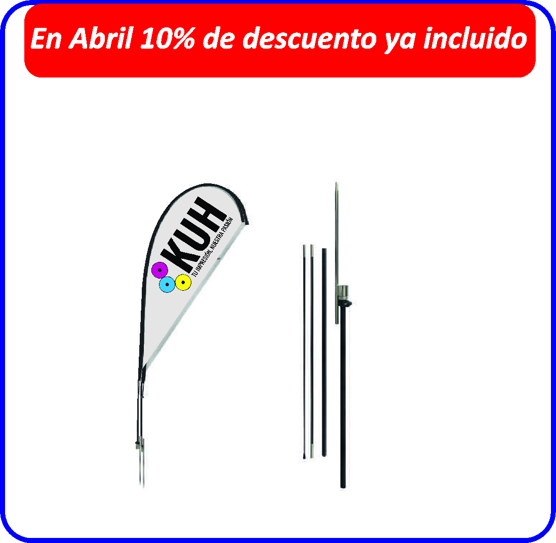 Bandera de gota  3 metros