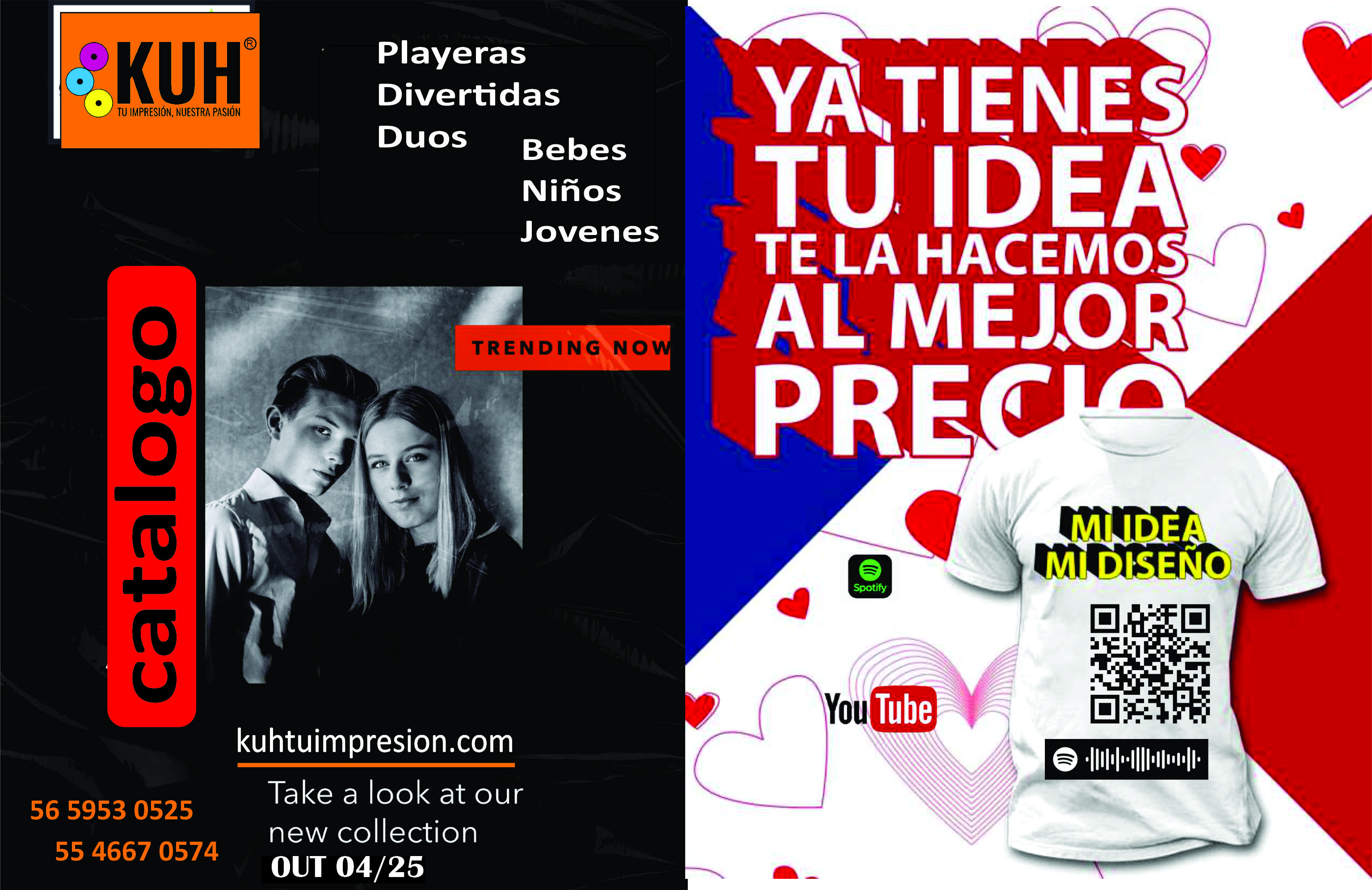 Catálogo de playeras y diseños personalizados 