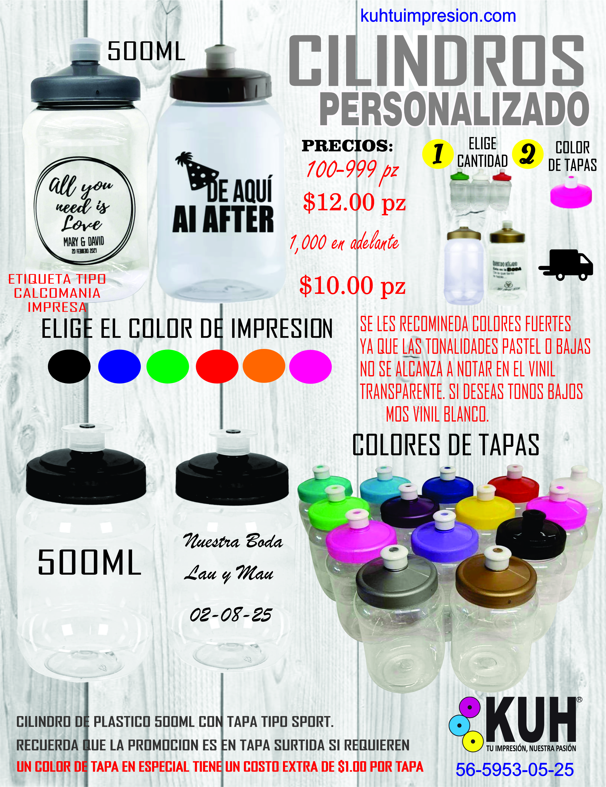 Cilindro personalizado 500ml