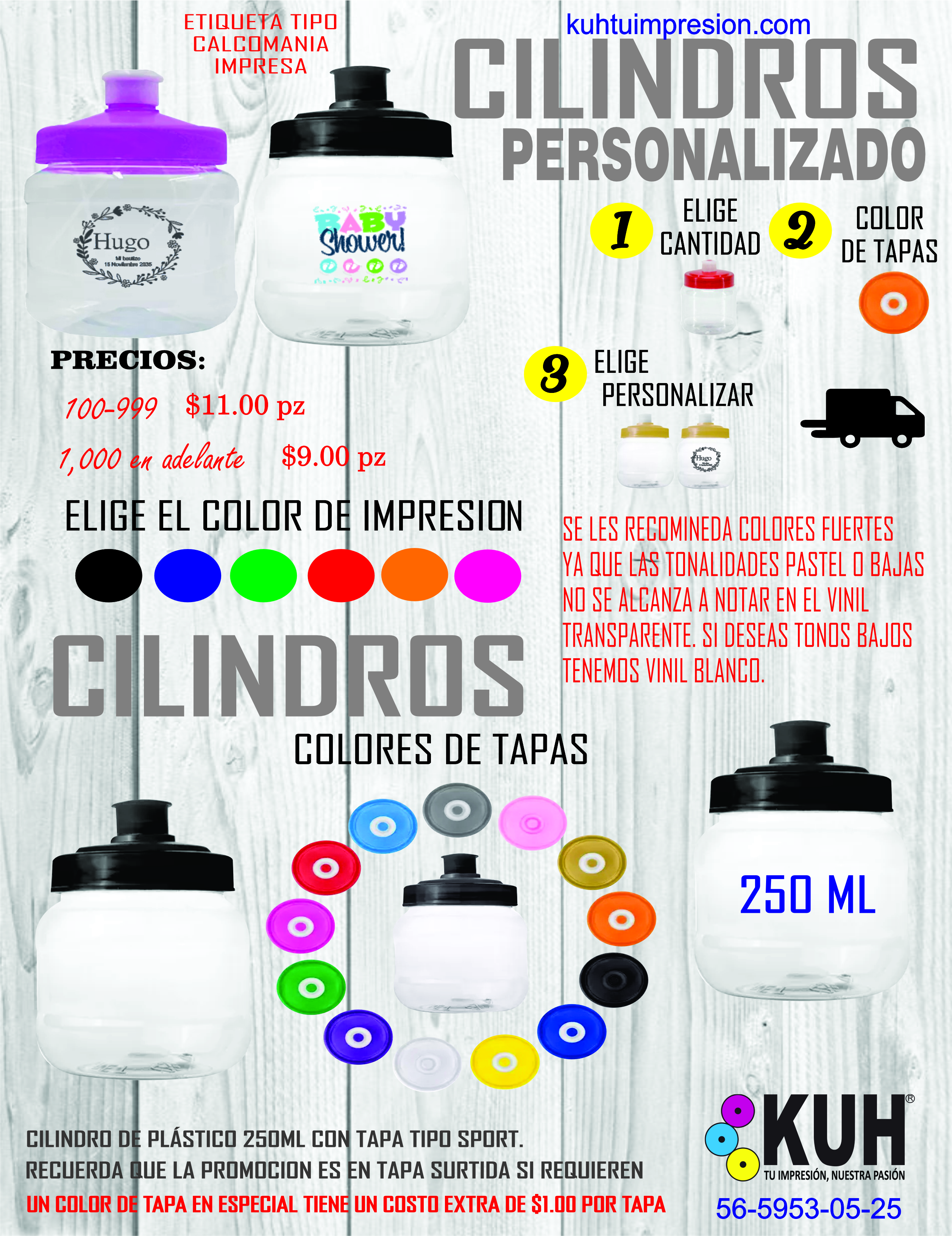 Cilindro personalizado 250ml