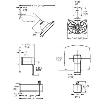 Mezcladora Deckard Ducha Negra