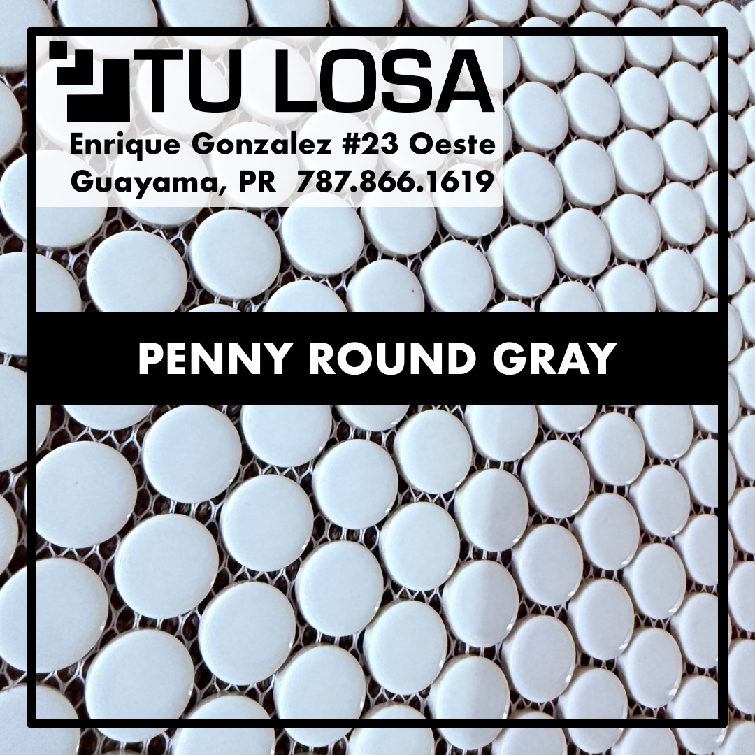 Mosaico Penny Round Gray
