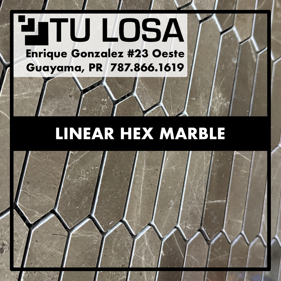 Mosaico Mármol Hexagonal Lineal