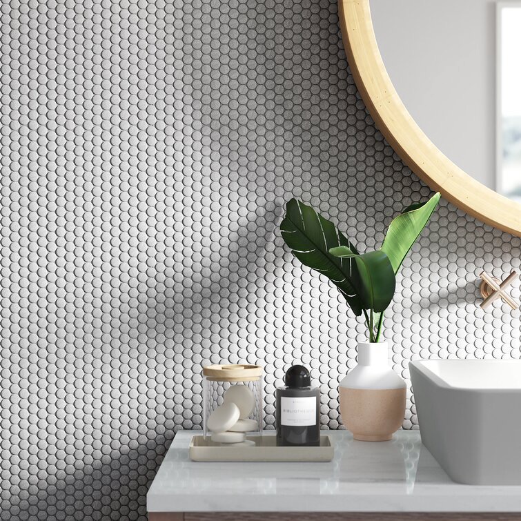 Mosaico Penny Round Gray