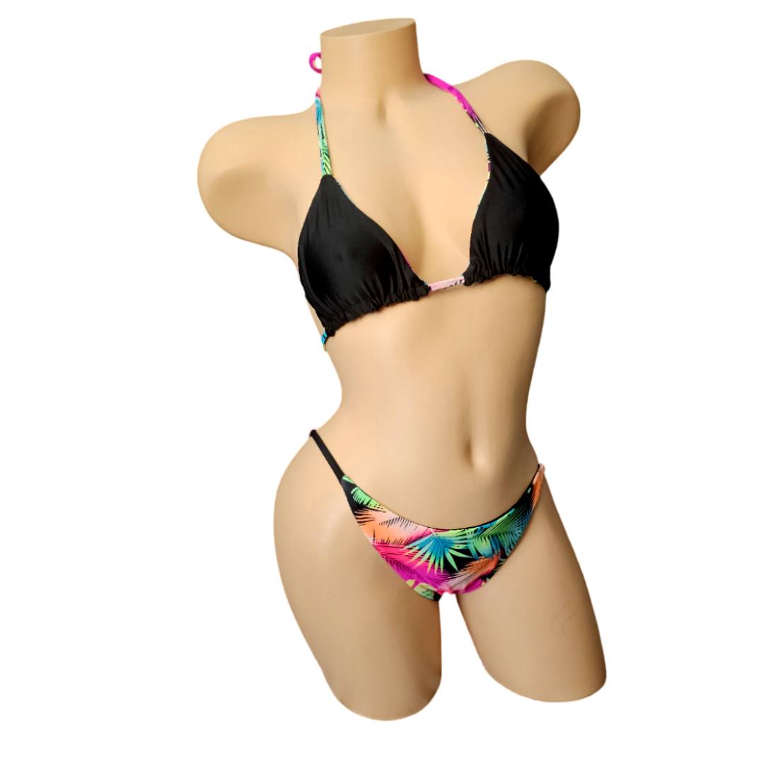 Noche Tropical Reversible Bikini set